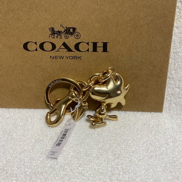 Coach Gold tone Color Snoopy Woodstock. - Picture 1 of 3